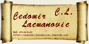 Čedomir Lacmanović vizit kartica
